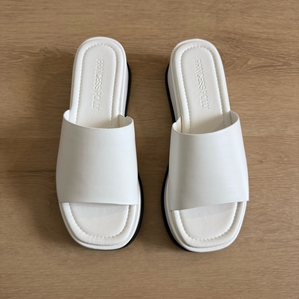 Princess Polly Bayshore Sandals White